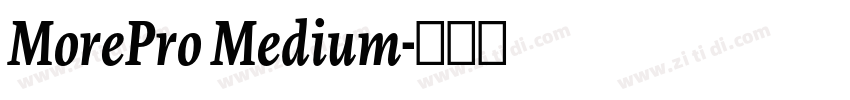MorePro Medium字体转换